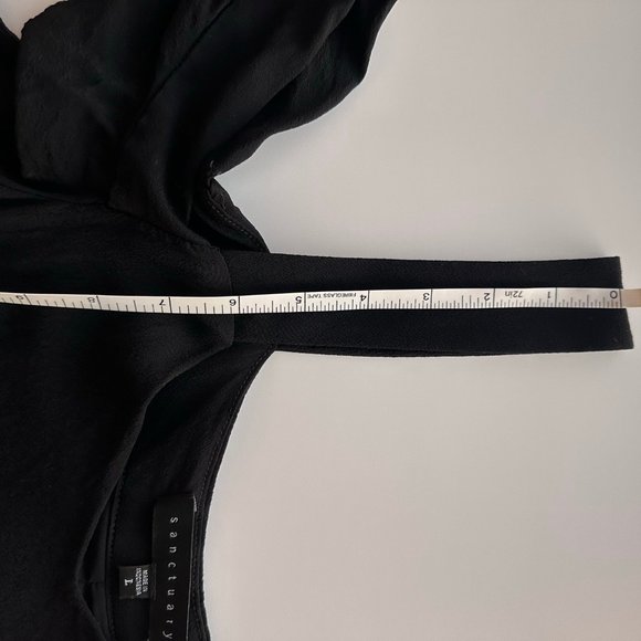 Sanctuary Lined Cold Shoulder Top w/ Straps SZ L - Picture 6 of 6